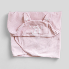 Load image into Gallery viewer, BABY GIRL SIZE (NB to 3 MONTHS) - JOE FRESH, Pink Hooded Bath Towel VGUC B47