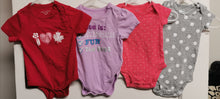 Load image into Gallery viewer, BABY GIRL 0-6 MONTHS 4-PACK ONESIES EUC - Faith and Love Thrift