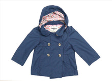 Load image into Gallery viewer, BABY GIRL 18 MONTHS NAVY BLUE DRESS PEA COAT NWOT  - Faith and Love Thrift