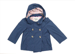 BABY GIRL 18 MONTHS NAVY BLUE DRESS PEA COAT NWOT  - Faith and Love Thrift