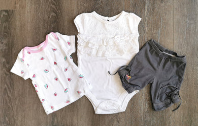 BABY GIRL 3-6 MONTHS 3 PIECE MULTIPACK EUC - Faith and Love Thrift