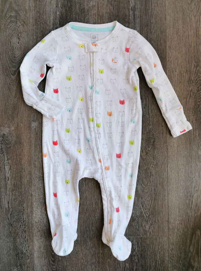 UNISEX SIZE 6-9 MONTHS GAP ZIPPERED ONESIE SLEEPER - LIKE NEW CONDITION - Faith and Love Thrift