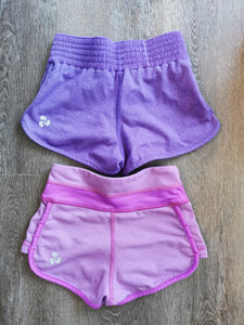 GIRL 8-10 YEARS SIZE 3 TRIPLE FLIP SHORTS (2) PAIRS VGUC  - Faith and Love Thrift