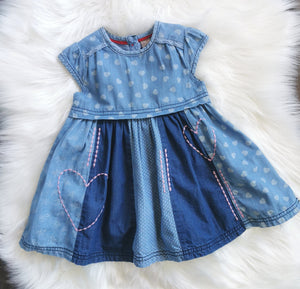BABY GIRL SIZE 9/12 MONTHS - TU LITTLE SEEDS DRESS EUC - Faith and Love Thrift