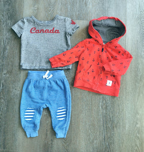 BABY BOY SIZE 3-9 MONTHS MIX N MATCH FALL OUTFIT VGUC - Faith and Love Thrift