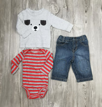 Load image into Gallery viewer, BABY BOY SIZE 3-6 MONTHS MIX N MATCH 3-PIECE FALL OUTFIT EUC - Faith and Love Thrift