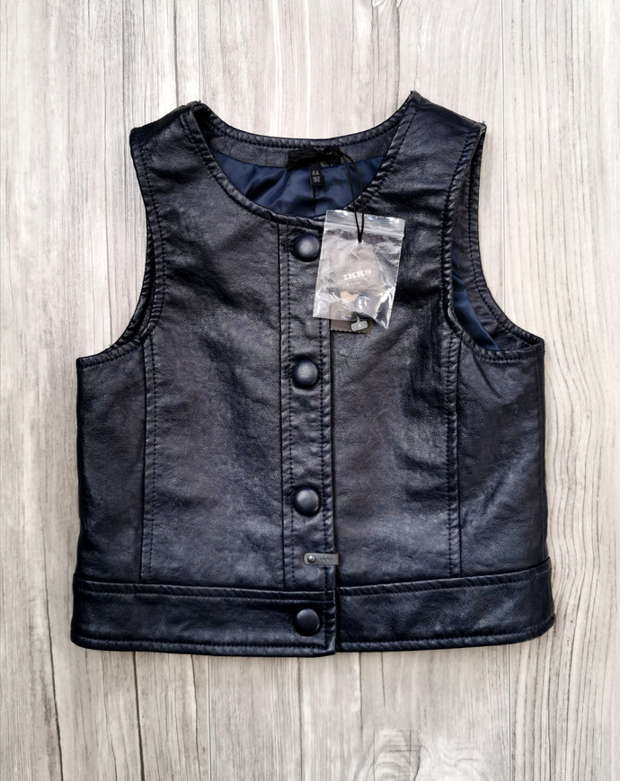 GIRL SIZE 4 YEARS IKKS FAUX LEATHER VEST NWT - Faith and Love Thrift