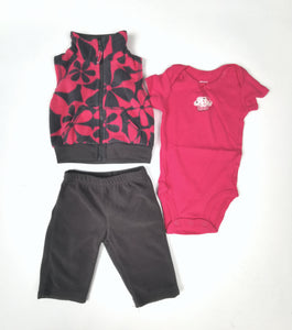 BABY GIRL SIZE 3 MONTHS CARTERS 3-PIECE MATCHING OUTFIT EUC - Faith and Love Thrift