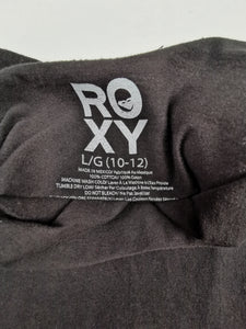 GIRL SIZE LARGE (10-12 YEARS) ROXY LONG-SLEEVE BLACK T-SHIRT VGUC - Faith and Love Thrift