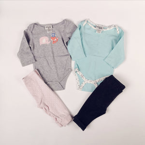 BABY GIRL SIZE 6-9 MONTHS MIX N MATCH OUTFITS 4-PACK VGUC - Faith and Love Thrift