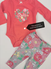 Load image into Gallery viewer, BABY GIRL SIZE 3 MONTHS CARTERS 2-PIECE MATCHING OUTFIT EUC - Faith and Love Thrift
