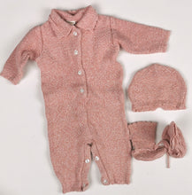 Load image into Gallery viewer, BABY GIRL Size 0-6 Months - Baby GAP, 3-Piece Knit Romper, Hat &amp; Matching Booties EUC - Faith and Love Thrift