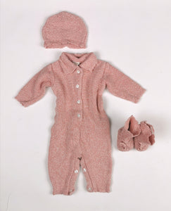 BABY GIRL Size 0-6 Months - THE Gap, 3-Piece Knit Romper, Hat and Matching Booties EUC  