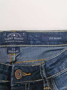 GIRL SIZE 14 Regular - Lucky Brand Zoe skinny jeans EUC - Faith and Love Thrift