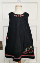 Load image into Gallery viewer, GIRL SIZE MEDIUM (6-7 YEARS) - Lullah Bette, Soft Black Corduroy Dress EUC - Faith and Love Thrift