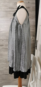 GIRL SIZE 7 - TURO PARC barcelona + new york, Silver & Black Special Occasion Dress EUC - Faith and Love Thrift