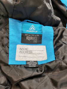 BOY SIZE MEDIUM - FIREFLY Aquabase Pro 3000, Grey & Blue Jacket, Zipper, Hood EUC - Faith and Love Thrift