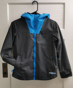 BOY SIZE MEDIUM - FIREFLY Aquabase Pro 3000, Grey & Blue Jacket, Zipper, Hood EUC - Faith and Love Thrift