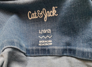 GIRL SIZE LARGE (10/12) - Cat & Jack Denim Jacket VGUC - Faith and Love Thrift