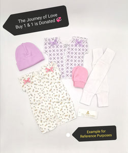 Preemie Baby Girl (3-5 Lbs) Specialized NICU Clothing, 5-Pack NWT (You Buy 1 & We Donate 1) - Faith and Love Thrift