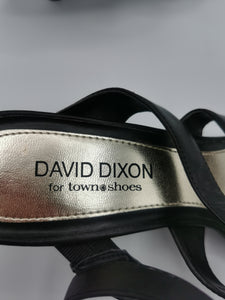 WOMENS SIZE 7 B - David Dixon for Town Shoes, Black Leather Sandals NWOT - Faith and Love Thrift