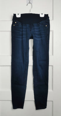 WOMENS SIZE 29 US / 8 CA - LUXE Essential Denim, Skinny Maternity Jeans, Full Belly Panel EUC - Faith and Love Thrift