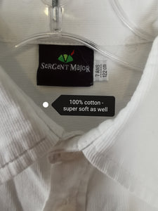 BOY SIZE 7 YEARS - Sergent Major, Soft White Dress Shirt EUC - Faith and Love Thrift