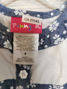 GIRL SIZE 4 YEARS - Penny M, Floral Summer Romper EUC - Faith and Love Thrift