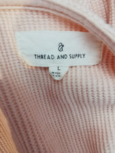 Load image into Gallery viewer, WOMENS SIZE LARGE - Thread And Supply, Peach Waffle Knit Sweater EUC - Faith and Love Thrift