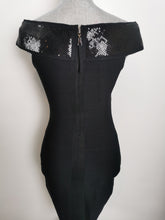 Load image into Gallery viewer, WOMENS SIZE MEDIUM - GUESS, Bodycon Black Dress EUC - Faith and Love Thrift