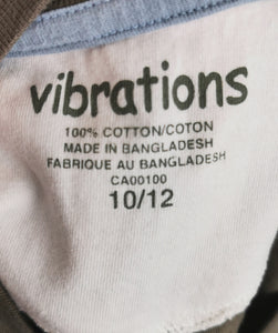 BOY SIZE 10/12 YEARS - VIBRATIONS Cotton Tee EUC - Faith and Love Thrift