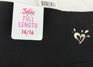 GIRL SIZE 14 / 16 YEARS - JUSTICE Fleece Lined Leggings NWT - Faith and Love Thrift