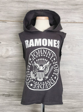 BOY SIZE 6/8 YEARS - H&M Ramones Graphic Hooded Tank EUC - Faith and Love Thrift