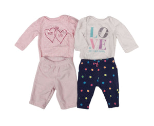 BABY GIRL SIZE 0-3 MONTHS - MIX N MATCH OUTFITS 4-PACK VGUC - Faith and Love Thrift