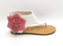 Load image into Gallery viewer, GIRL SIZE 11 YOUTH - I 💓 Yokids Flat Sandals with FLOWERS EUC - Faith and Love Thrift