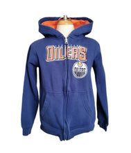 Load image into Gallery viewer, BOY SIZE MEDIUM (10/12 YEARS) - REEBOK Edmonton Oilers Hoodie VGUC - Faith and Love Thrift