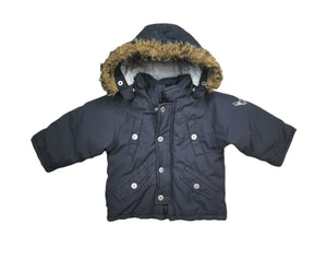 BABY BOY SIZE 12 Months - MEXX, Black Winter, Hooded Jacket VGUC - Faith and Love Thrift
