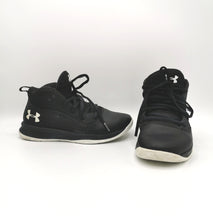 Load image into Gallery viewer, BOYS SIZE 2 YOUTH - UNDER ARMOUR HIGH TOPS GUC - Faith and Love Thrift