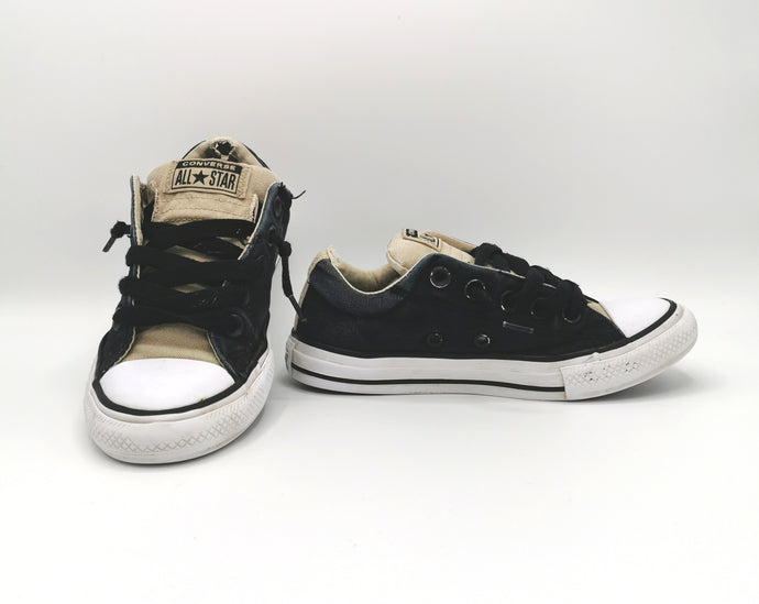 BOY SIZE 1 YOUTH - CONVERSE ALL STARS, LOW TOP SHOES GUC - Faith and Love Thrift