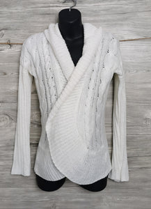 WOMENS SIZE MEDIUM - THYME MATERNITY, CREAM COLOUR, BOHO KNIT SWEATER (WITH PURSE) EUC - Faith and Love Thrift