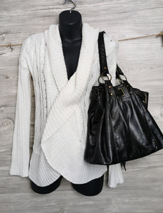 WOMENS SIZE MEDIUM - THYME MATERNITY, CREAM COLOUR, BOHO KNIT SWEATER (WITH PURSE) EUC - Faith and Love Thrift
