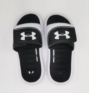 BOY SIZE 1 YOUTH - UNDER ARMOUR SLIDES VGUC - Faith and Love Thrift