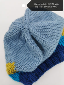 BOY SIZE 7/10 YEARS - HANDMADE SOFT KNIT HAT (NEW) - Faith and Love Thrift