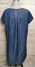 Load image into Gallery viewer, WOMENS SIZE LARGE - Lucky Brand Embroidered Blue, Short Sleeve Tunic Shift Dress Boho Peasant EUC - Faith and Love Thrift