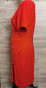 WOMENS SIZE 10 PETITE - LIZ CLAIBORNE, FITTED RED DRESS (LIKE NEW CONDITION) - Faith and Love Thrift