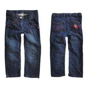 GIRL SIZE 3X / 4 YEARS KRICKETS STRAIGHT LEG JEANS EUC

CLASSY DARK DENIM - Lightweight, soft stretch fabric. Stylish with cute ruffled accents on front and back pockets for that adorable boho look 😊 

