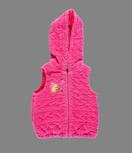Load image into Gallery viewer, BABY GIRL SIZE 6/12 MONTHS - DISNEY, Pink Hooded Vest EUC

Super cute and well made!  Winnie The Pooh &amp; Piglet embroidery makes this even more adorable.  Generously sized hood that&#39;s perfect for spring and fall seasons.  


