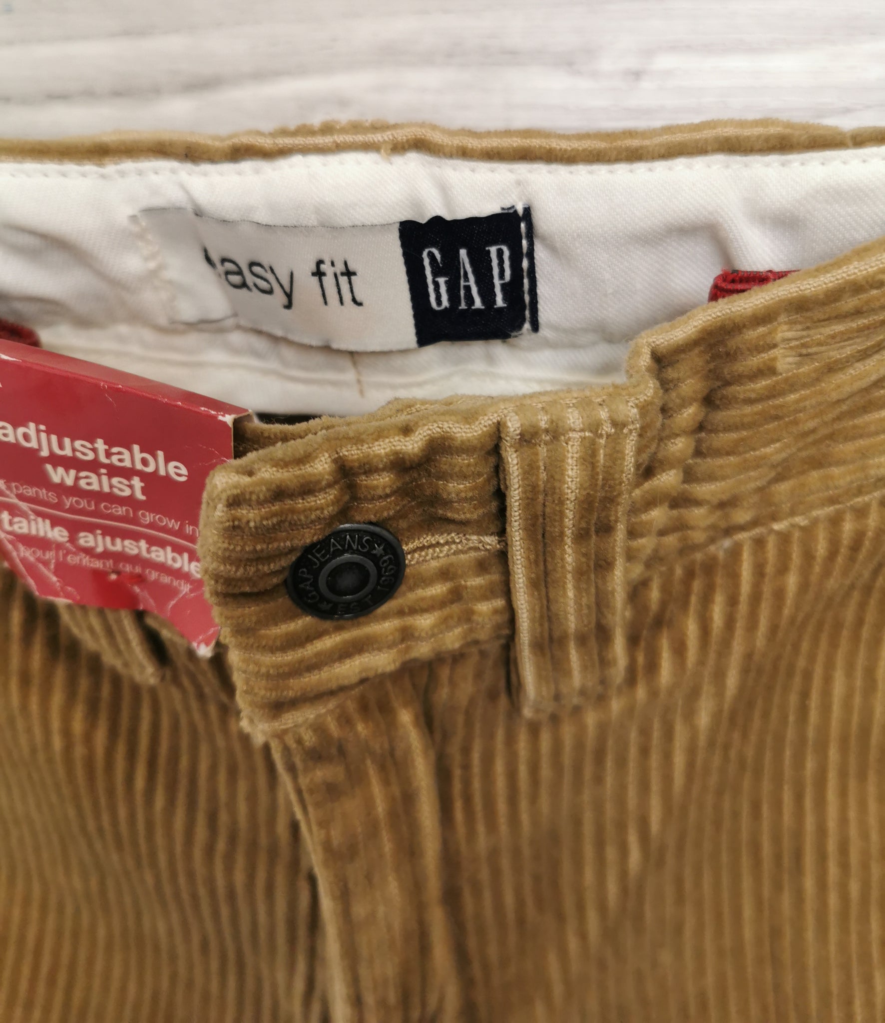 Gap Kids Easy Fit Boys Beige Pants size 16 Regular Adjustable Waist