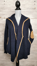 Load image into Gallery viewer, WOMENS SIZE XS - Abercrombie &amp; Fitch, Hooded Navy Blue Knit Drape Cardigan EUC