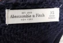 Load image into Gallery viewer, WOMENS SIZE XS - Abercrombie &amp; Fitch, Hooded Navy Blue Knit Drape Cardigan EUC